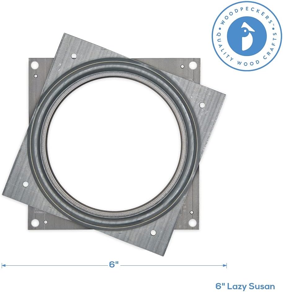 Lazy Susan Hardware, 6 inch, 500 lbs. Load Capacity, Pack of 10 Steel Lazy Susan Turntable Ball Bearing, by Woodpeckers