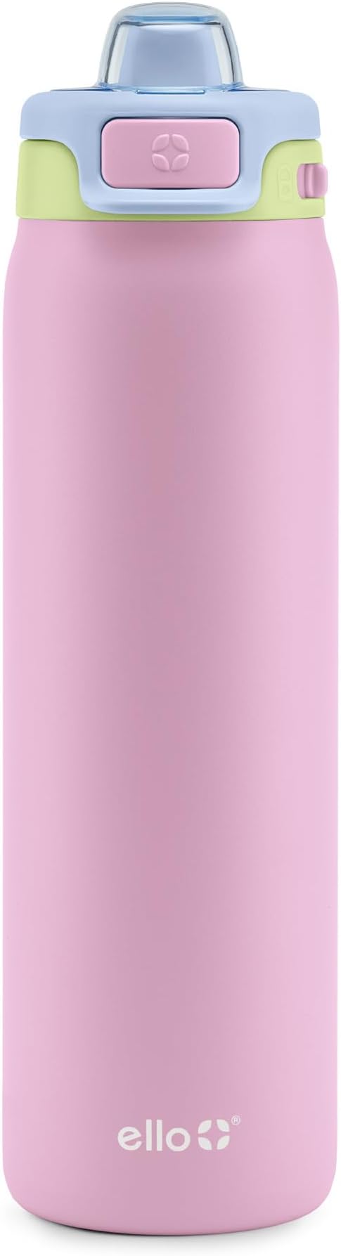 Ello Pop & Fill Stainless Steel Water Bottle with Quick Fill Technology, Double Walled Vacuum Insulated Metal, Leak Proof Locking Lid, Sip & Chug, BPA Free, Holiday Gift for Him Her, 22oz, 32oz, 40oz