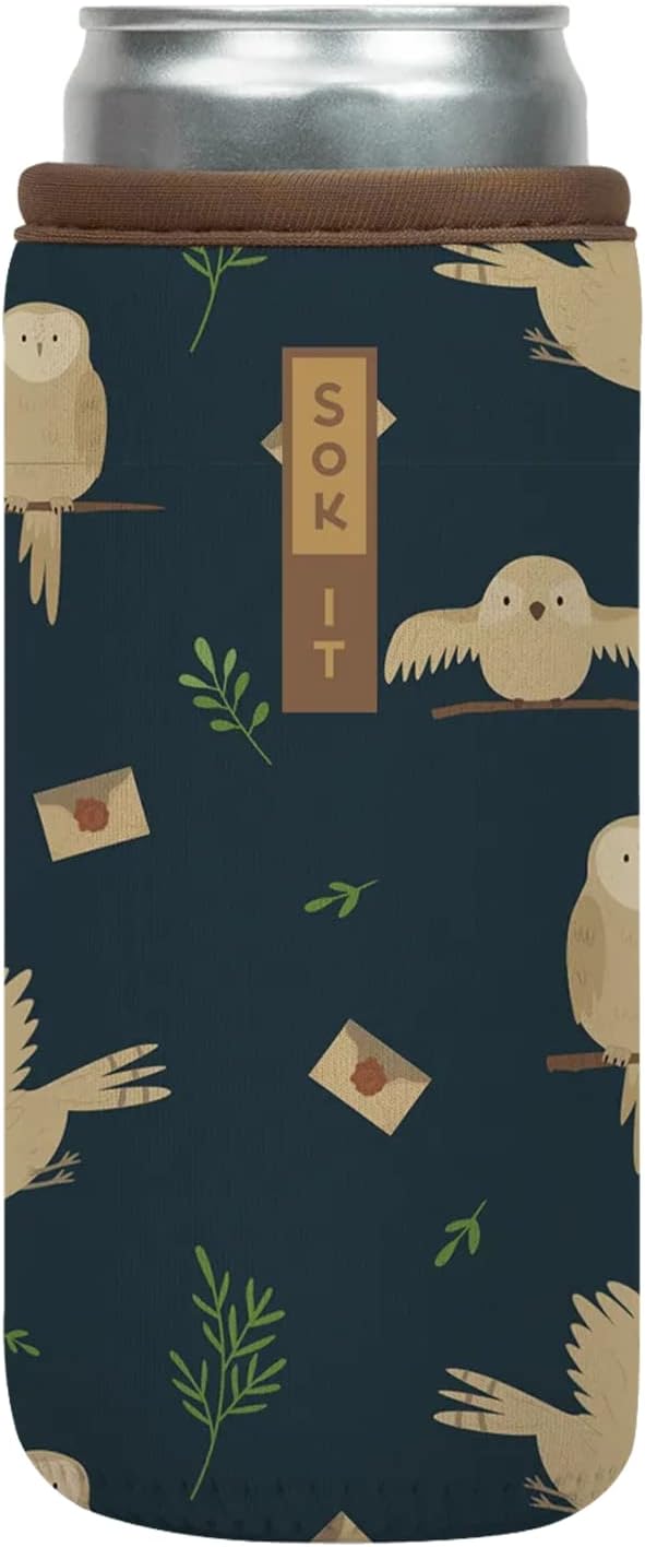 Sok It CanSok Sleeve for Beer & Soda Insulated Neoprene Cover (Acceptance Letter, 12oz Slim Can Sleeve)