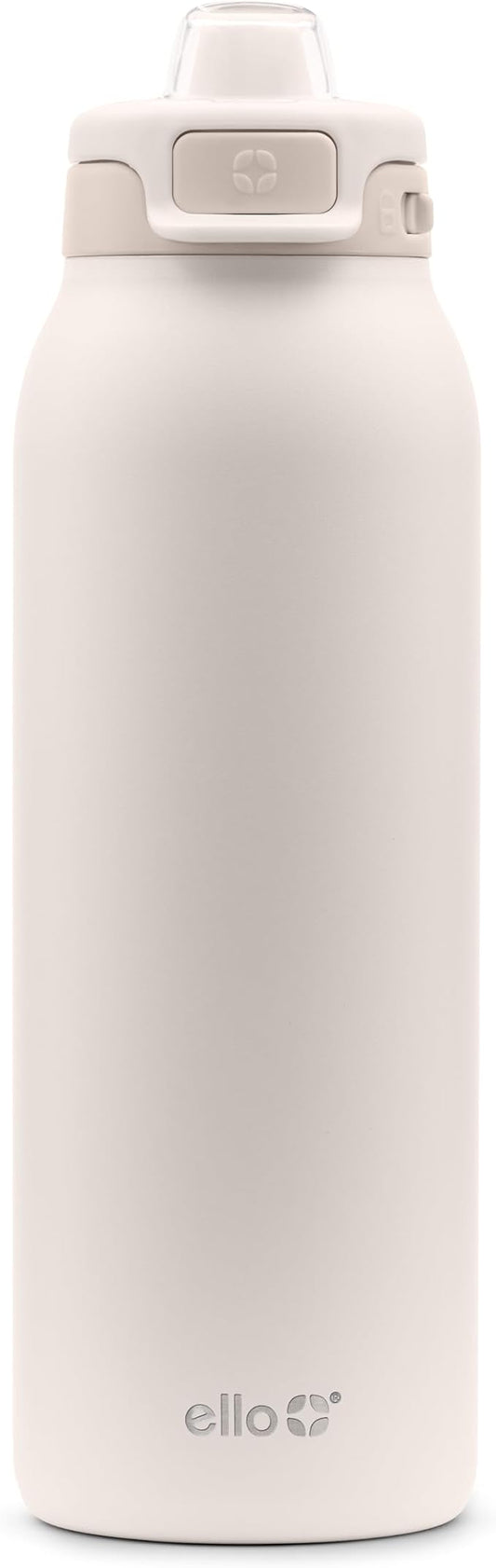 Ello Pop & Fill Stainless Steel Water Bottle with Quick Fill Technology, Double Walled Vacuum Insulated Metal, Leak Proof Locking Lid, Sip & Chug, BPA Free, Holiday Gift for Him Her, 22oz, 32oz, 40oz