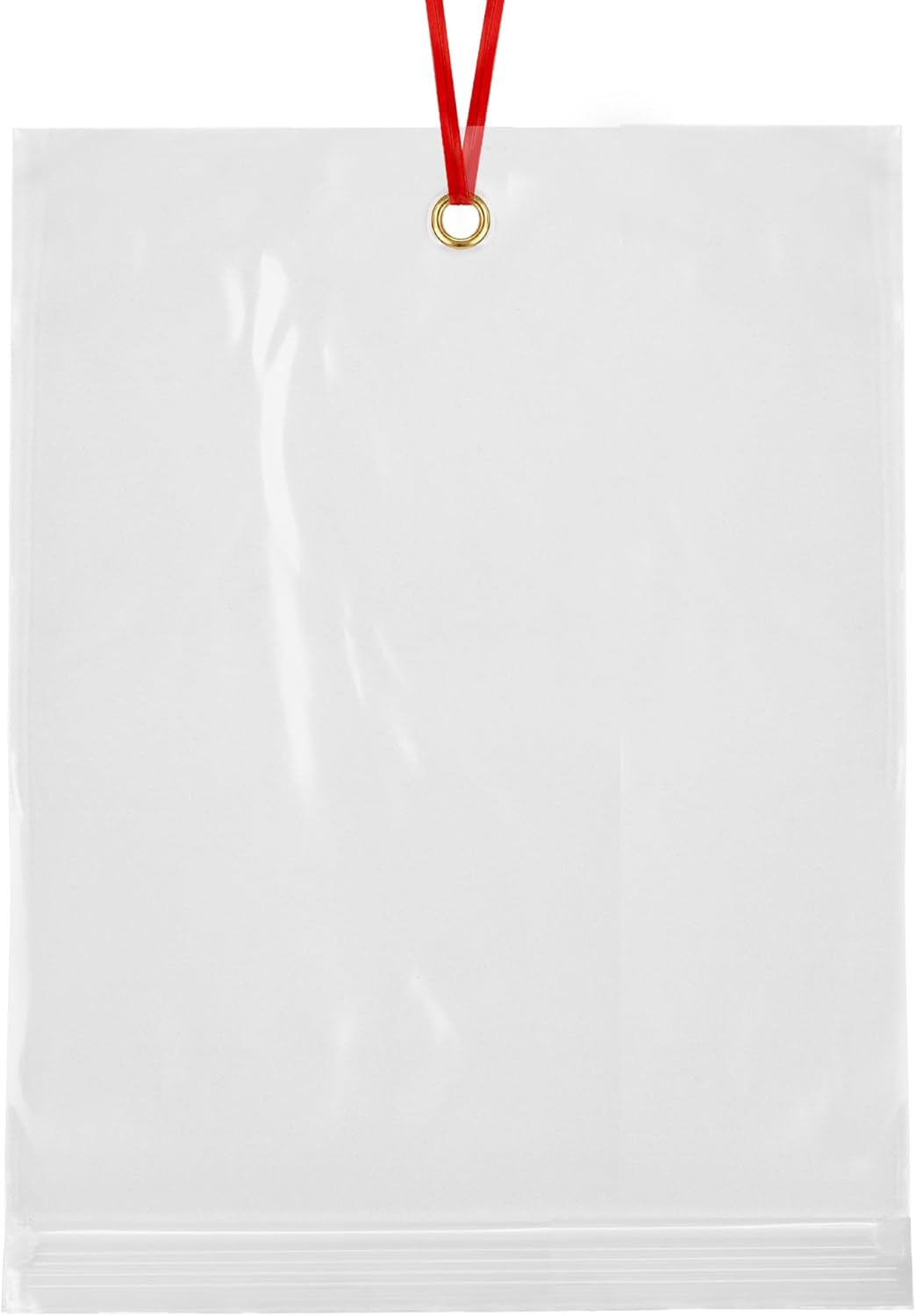 GPI - 10" x 13" Reclosable Zip Bags with Bottom Hang-hole & Pre-inserted 12" Twist-tie. 4 Mil Heavy-duty Resealable Zipper Baggy with Grommet/Metal Eyelet for Hanging (Insert Size 10x11.5) 500 Pack