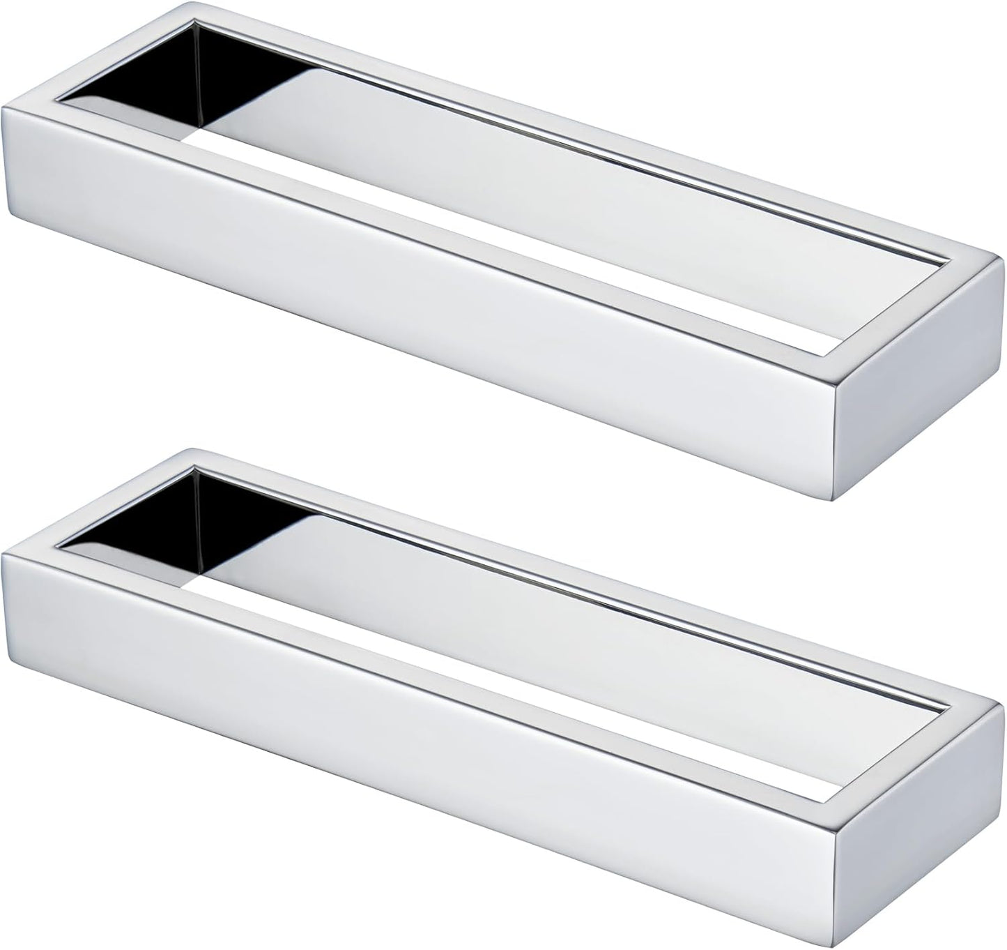 KOKOSIRI Towel Ring Chrome Hand Towel Bars Rack 9-Inch Kitchen Holders Polished Stainless Steel Bathroom Hardware Wall Mounted, 2 Pack B4008CH-L9-P2