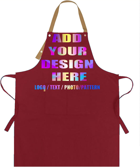 Personalized Custom Aprons Custom Adjustable Kitchen Cooking Aprons Hair Stylist Cafe Work Aprons For Men And Women