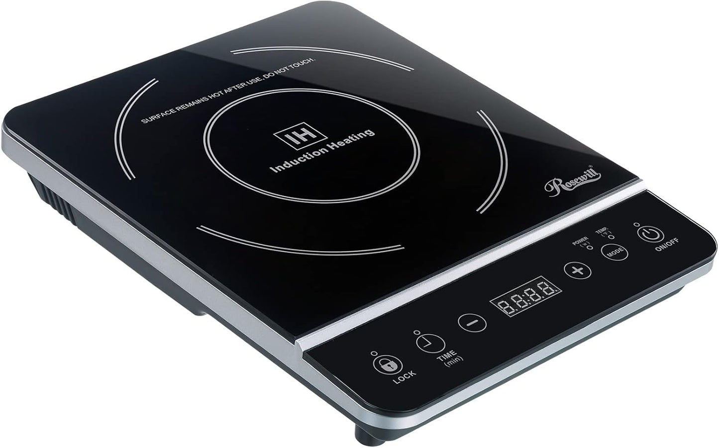 Rosewill Induction Cooker 1800 Watt, Induction Cooktop, Electric Burner with Stainless Steel Pot 10" 3.5 QT 18-8, RHAI-13001