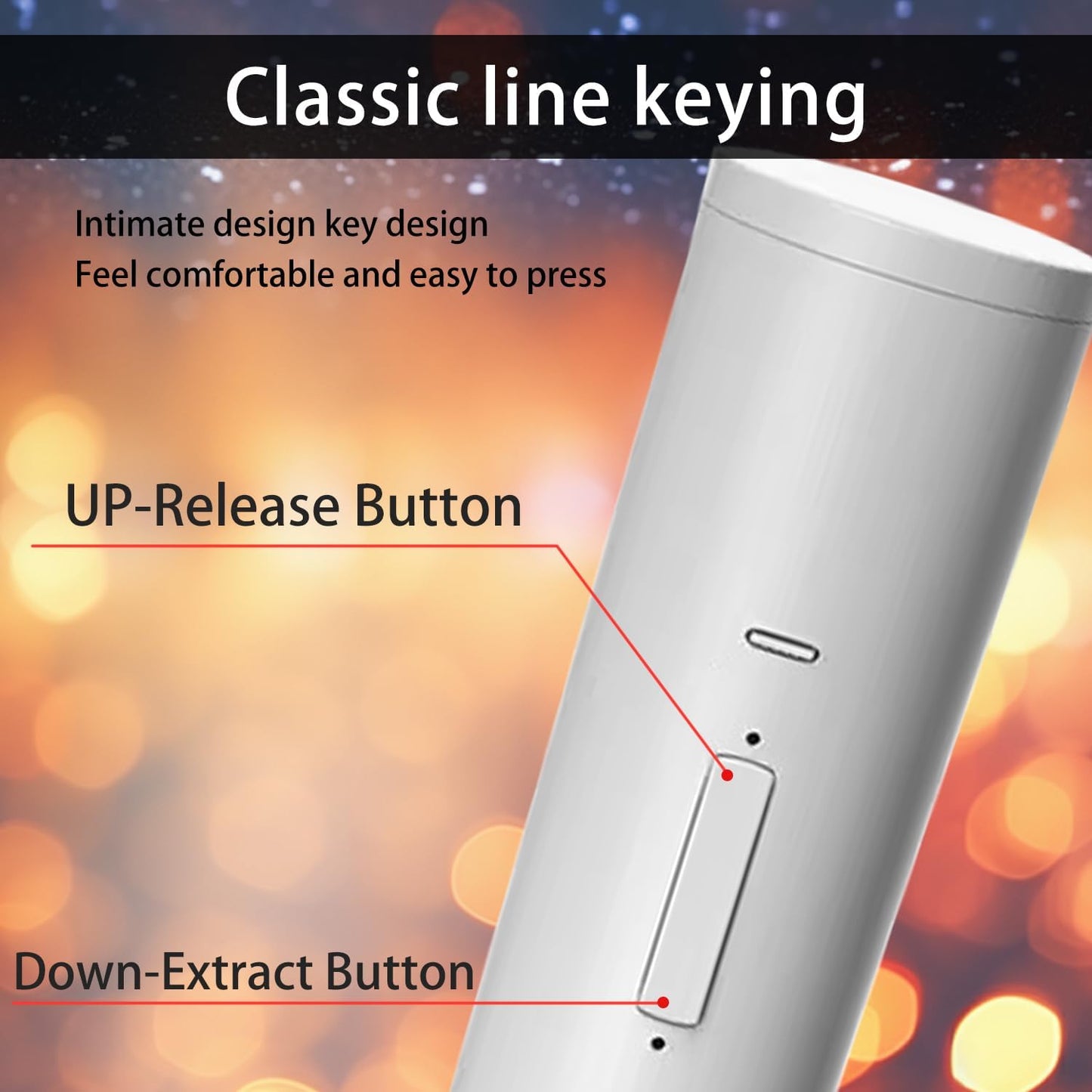 Automatic Electric Wine Opener, Wine Bottle Opener with Foil Cutter & Rechargeable, One-Click Button Electric Corkscrew Wine Opener for Home, Kitchen, Party, Wedding, Ideal Present for Lover-White