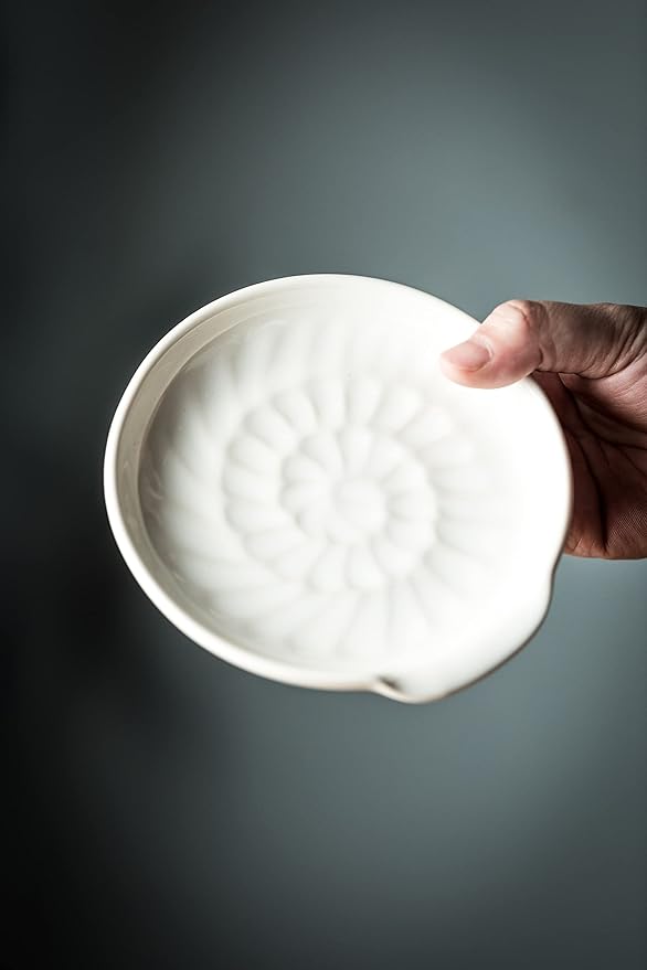 Spoon Rest for Stove Top, 5.3inch Ceramic Utensil Holder for Kitchen Counter, Large Cooking Spatula Rests for Ladles Tongs, White