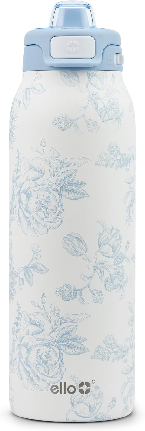 Ello Pop & Fill Stainless Steel Water Bottle with Quick Fill Technology, Double Walled Vacuum Insulated Metal, Leak Proof Locking Lid, Sip & Chug, BPA Free, Holiday Gift for Him Her, 22oz, 32oz, 40oz