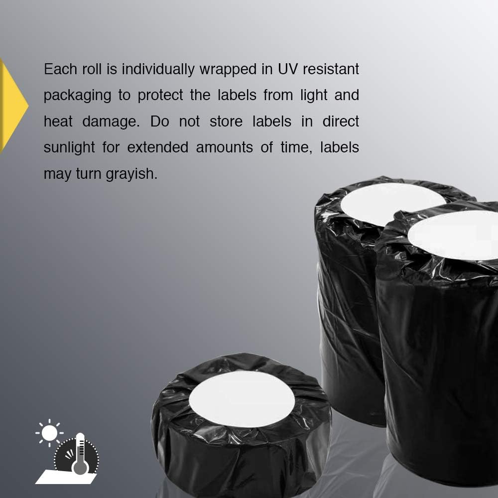 BETCKEY - 2.625" x 1" File Folder & Address Labels Compatible with Zebra/Rollo Label Printer,Premium Adhesive & Perforated[Red, 6 Rolls, 12000 Labels]