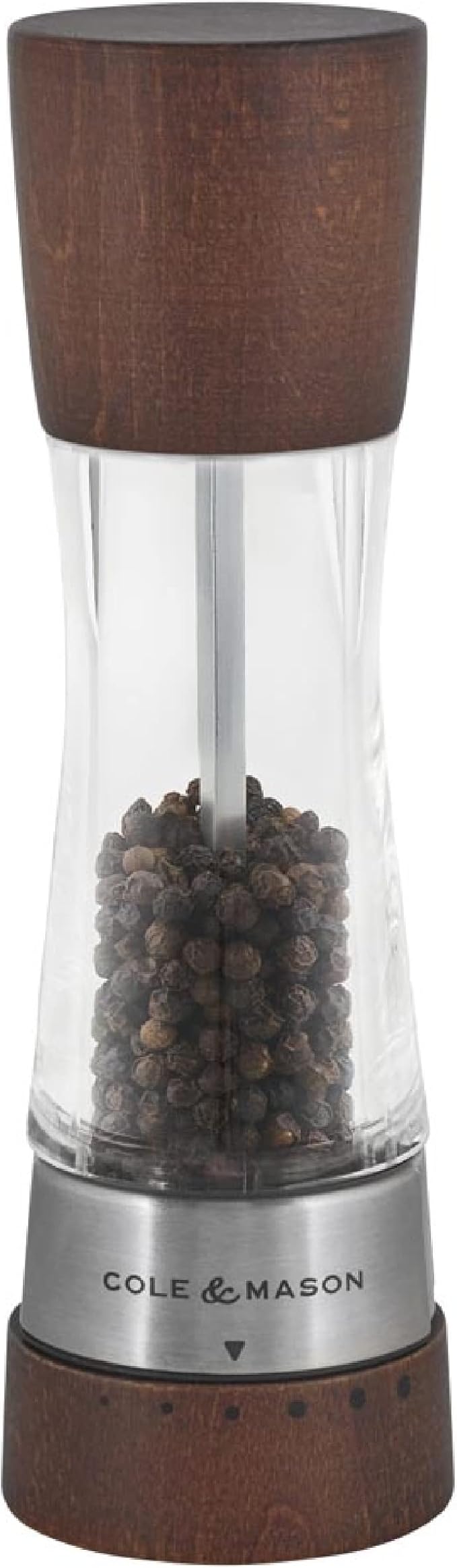 Cole & Mason Derwent Pepper Mill - Refillable Pepper Grinder with Gourmet Precision Mechanisms - Kitchen Accessories for Cooking - Black Peppercorn Grinder for Seasoning - Pepper Mill, Forest Wood