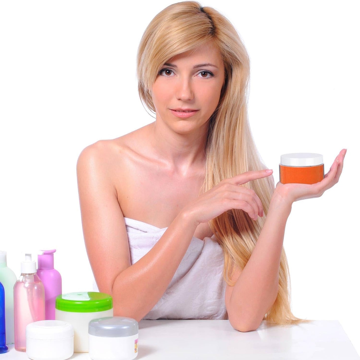 6 Pack 6 oz Plastic Jars Containers with Lids Wide-mouth Refillable Leakproof Reusable Round Empty Jars for Travel Cosmetic Dry Food Spice Cookie Candy Home Kitchen Organizing (White)