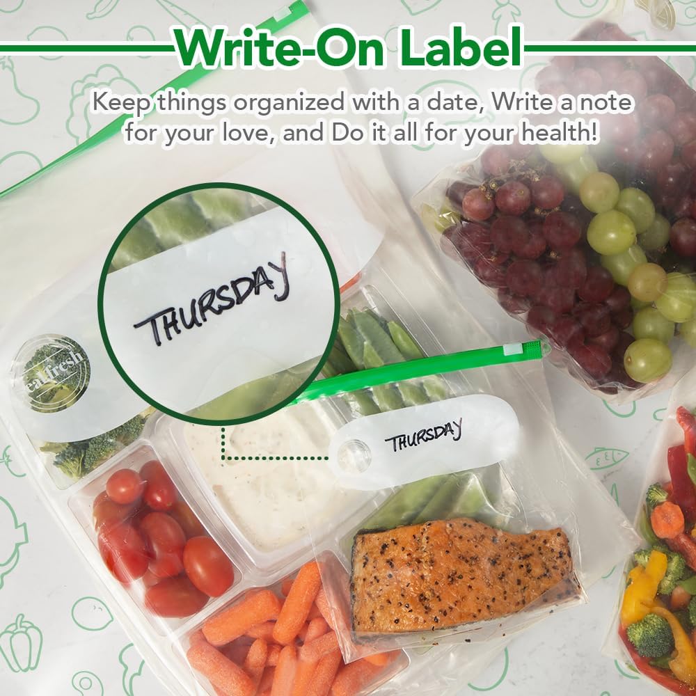 Quart Slider Storage Bags 500 Pack — Reusable Freezer Bags with Expandable Bottom, BPA Free, Microwave Safe, Clear Quart Food Storage Bags