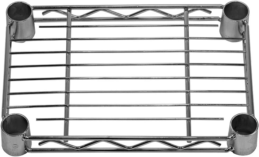 Shelving Inc. 8" d x 12" w Chrome Wire Shelving with 3 Tier Shelves, Weight Capacity 800lbs Per Shelf