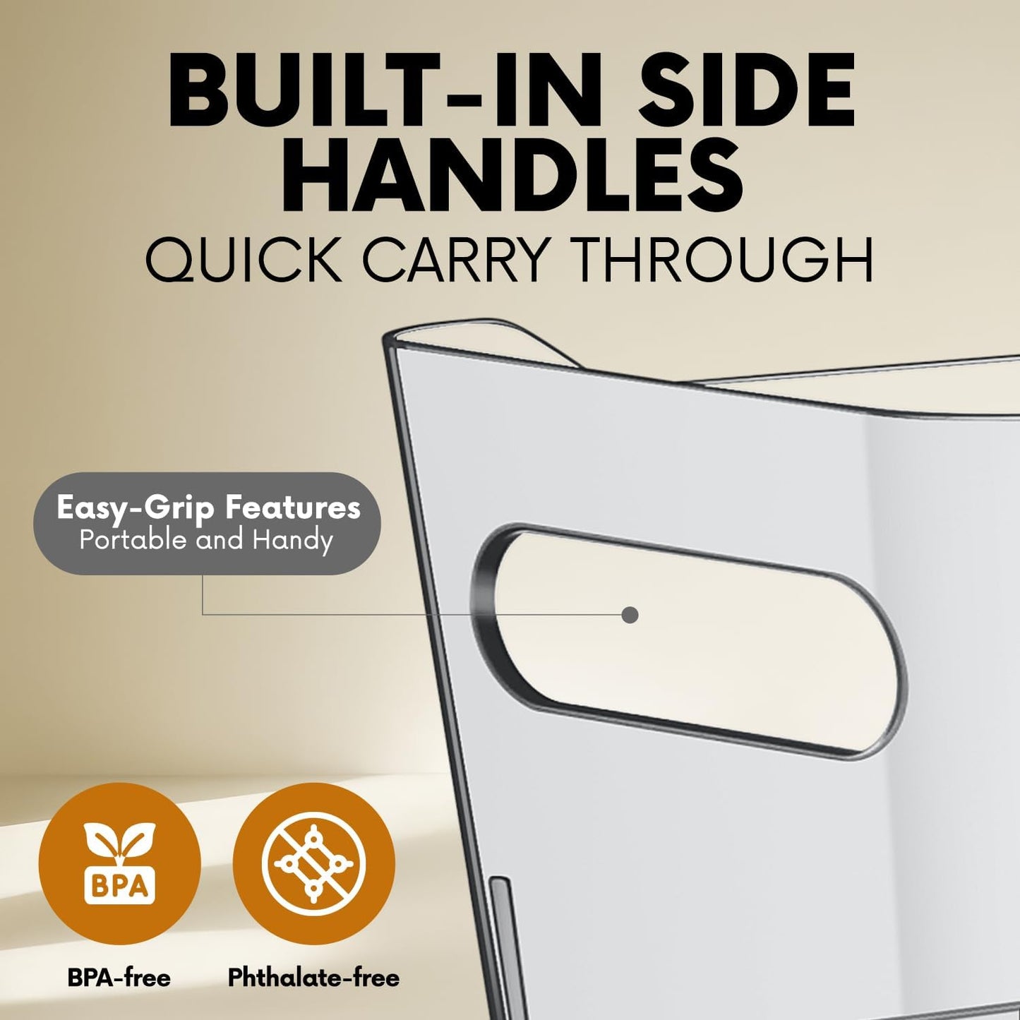 Clear Storage Bins, Pantry Organizers and Storage Containers Fridge Organizer Bins Kitchen Organization Cabinet Organizer Bin for organizing Cleaning Supplies Home Kitchen Refrigerator Containers