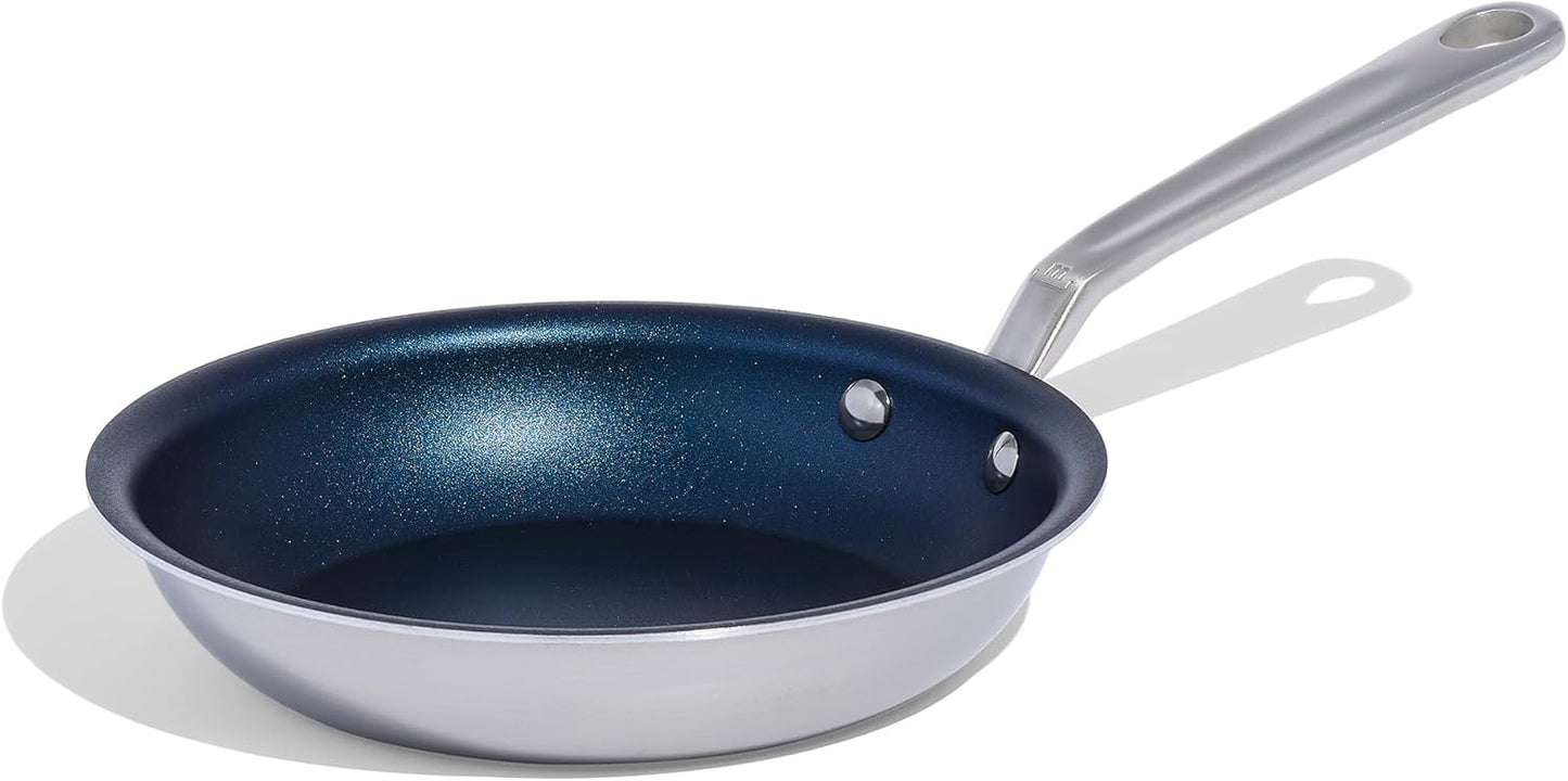 Made In Cookware - ProCoat 8" Non Stick Frying Pan (Harbour Blue) - 5 Ply Stainless Clad Nonstick - Professional Cookware - Induction Compatible