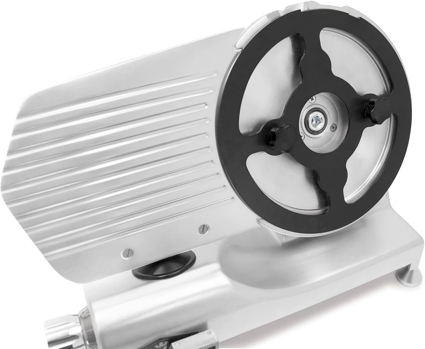 KWS Metal Collection 420W 12 Inch Commercial Meat Slicer MS-12DS Anodized Aluminum Base with Stainless Steel Blade + Blade Removal Tool, Frozen Meat/Cheese/Food Slicer Commercial and Home Use