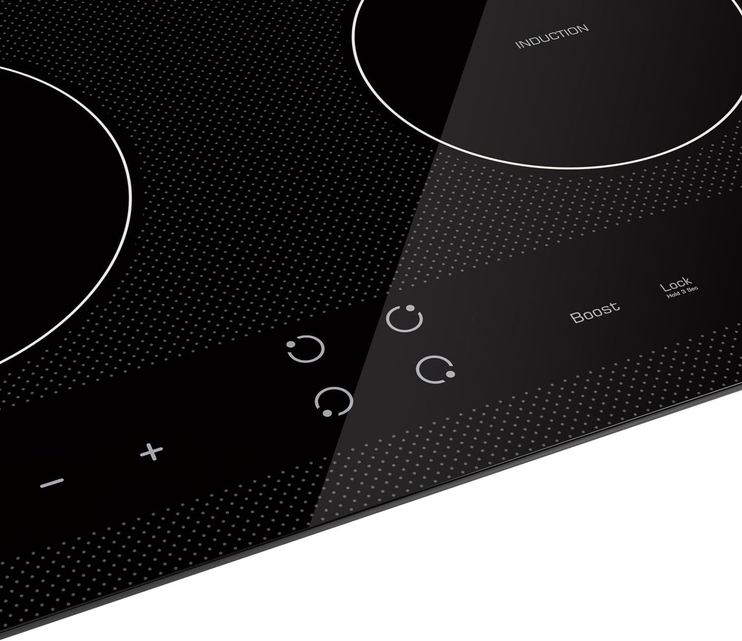 Empava 24” Electric Stove Induction Cooktop with 4 Power Boost Burners Smooth Surface Vitro Ceramic Glass in Black, 24 Inch