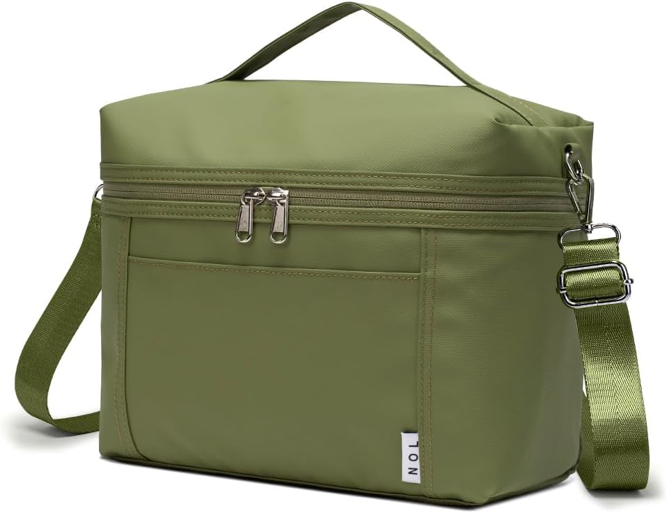 NOL Natural Organic Lifestyle Insulated Lunch Bags for Women Cooler Bag Lightweight Nylon Waterproof Lunch Box For Work