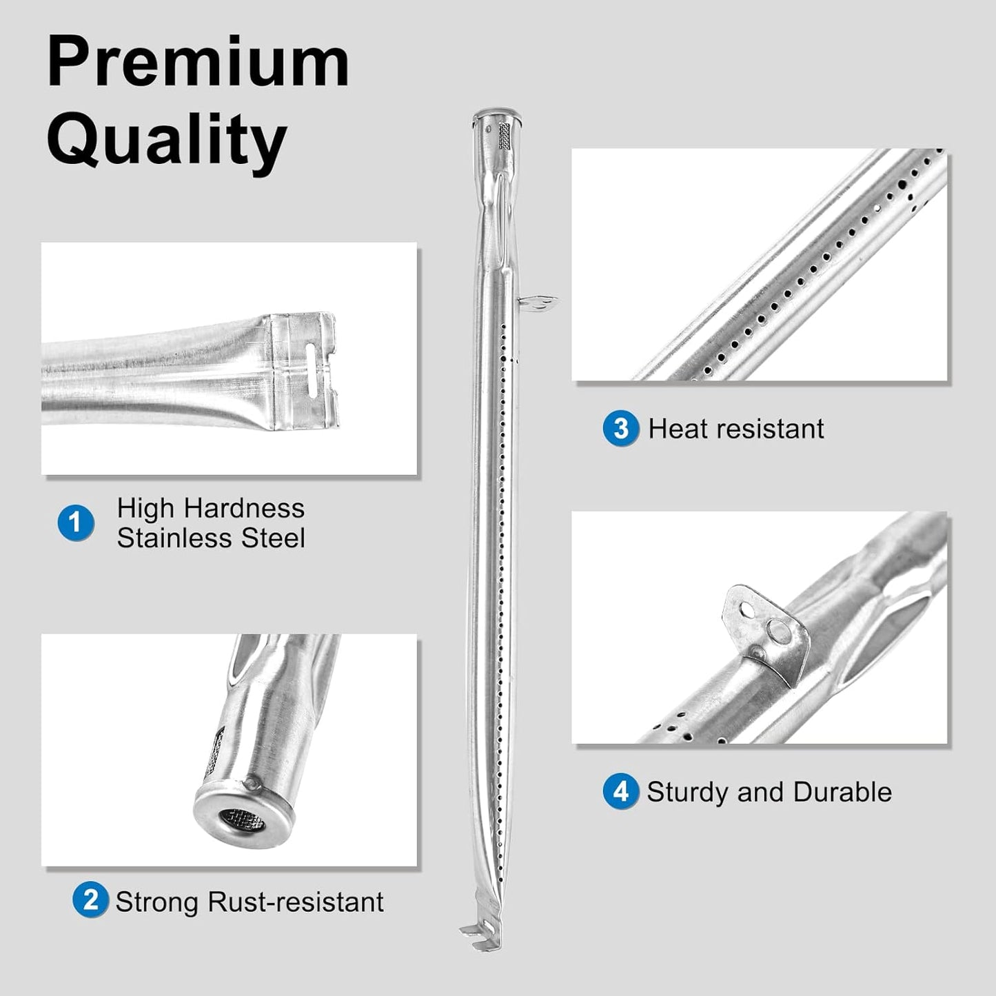 Uniflasy Grill Parts for Dyna-Glo DGH474CRP DGH450CRP,Grill Replacement Part Kit for Dyna-Glo 3/4/5 Burner Grill,Porcelain Steel Grill Heat Plate, Stainless Steel Burner Tube,Cooking Grates
