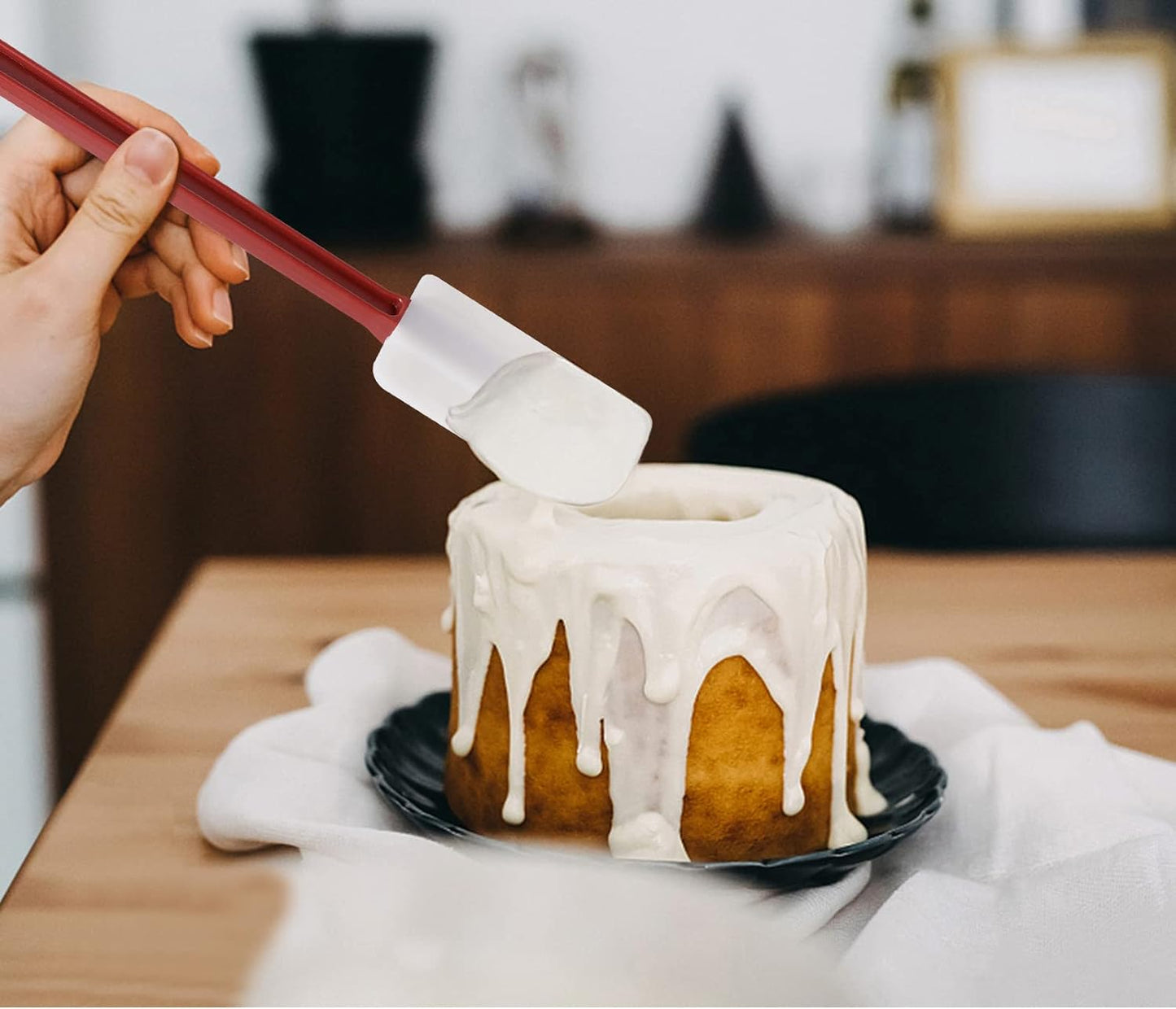 6 Pcs Commerical Silicone Spatula Set, 9.5-Inch Jam Scrapers High Heat Resistant, Commercial Grade, Nonstick & BPA-Free