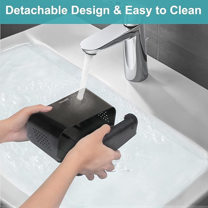 Boperzi Toothbrush Holders for Bathrooms Organizers and Storage, Large Tooth Brush Holders with Drainage, Anti-Slip Electric Toothbrush and Toothpaste Holders Caddy for Shower Kids Family, Black