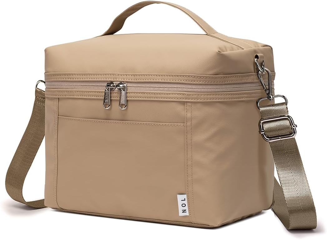 NOL Natural Organic Lifestyle Insulated Lunch Bags for Women Cooler Bag Lightweight Nylon Waterproof Lunch Box For Work