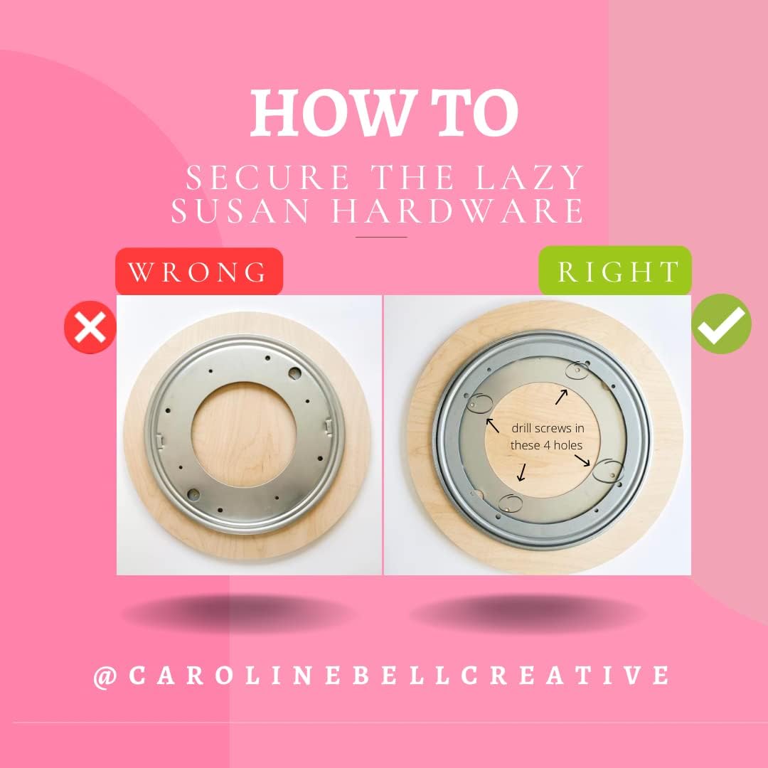 Lazy Susan Hardware, 12 inch, 1,000 lbs. Load Capacity, Pack of 10 Steel Lazy Susan Turntable Ball Bearing, by Woodpeckers