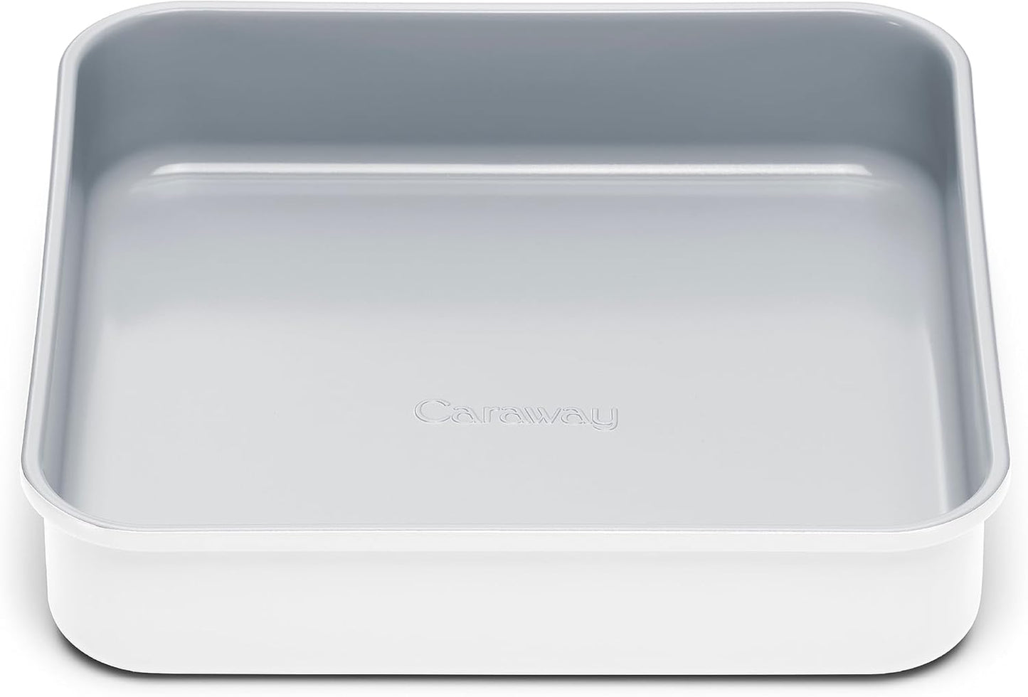 Caraway Non-Stick Ceramic 9” Square Pan - Naturally Slick Ceramic Coating - Non-Toxic, PTFE & PFOA Free - Perfect for Brownies, Lemon Bars, Cakes, & More - White