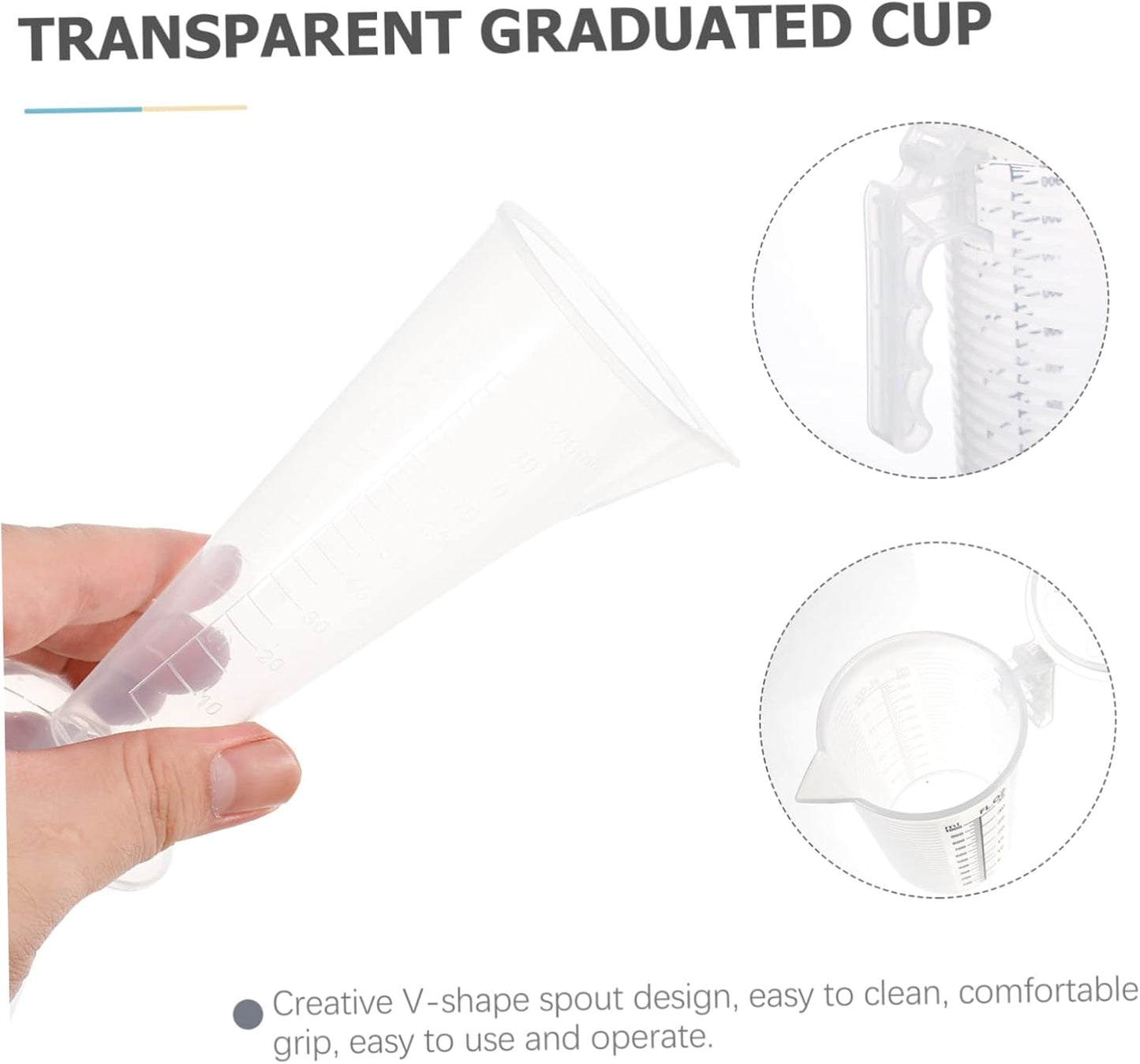 iplusmile 2Pcs Plastic Measuring Cups with Lids Liquid Measuring Jug Set 6.88X6.69X4.52 Inches Kitchen Tools for Motor Oil and Cooking