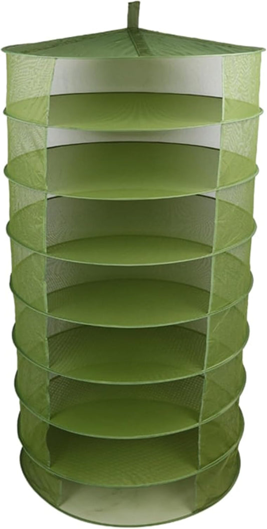 Grow1 3ft Drying Rack 1-Piece Collapsible Mesh Herb and Flower Hanging Dryer with Carrying Case for Even Airflow and Secure Harvest Storage