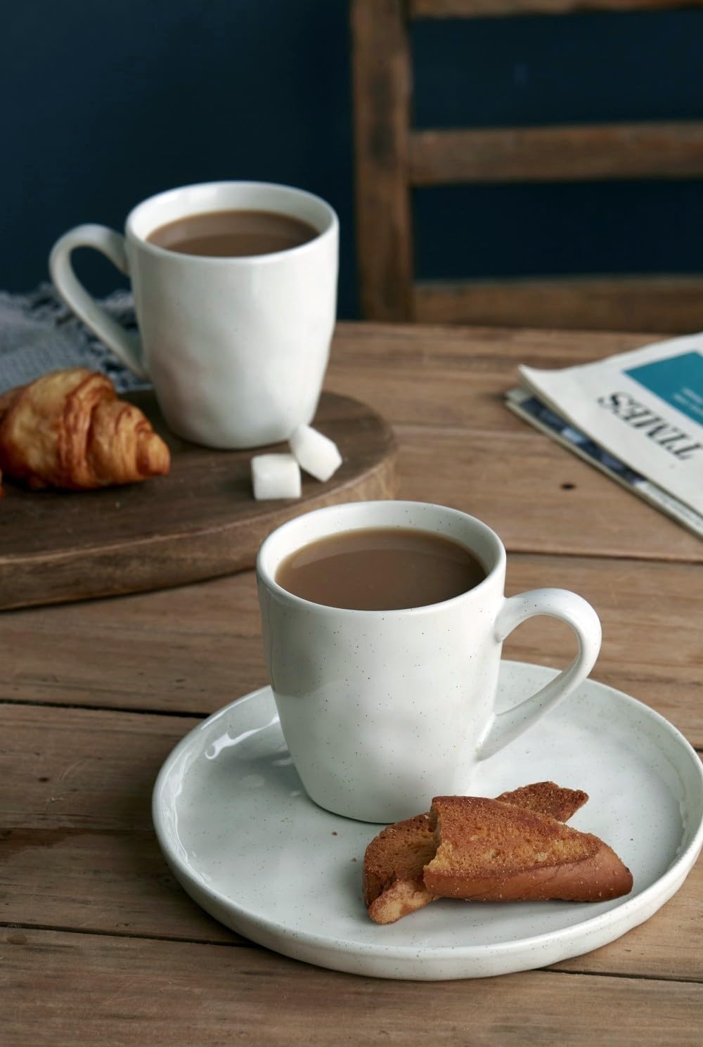 famiware Mars 4 Pieces Coffee Mug, 14 oz Tea Mug, Catering Mugs with Handle for Coffee, Tea, Cocoa, Milk, White