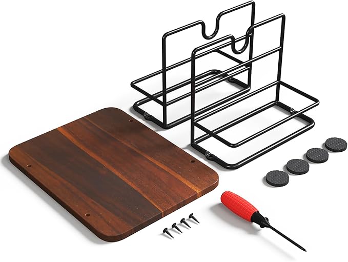 Napkin Holder for Table, 2 IN 1 Napkin Holders That Can Hold Salt Jar and Pepper Jar, Napkin Dispenser, Modern Dining Table Decor, Metal Racks and Wooden Bases, Walnut