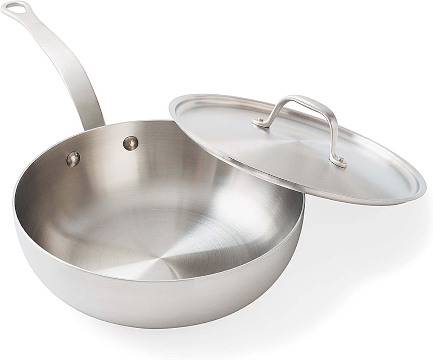 Daniel Boulud Kitchen - 7pc Cookware Set - French Inspired 5-Ply Stainless Steel Pots & Pans Cooking Set, Sturdy Heat-Resistant Handles, Induction Compatible & Oven Safe