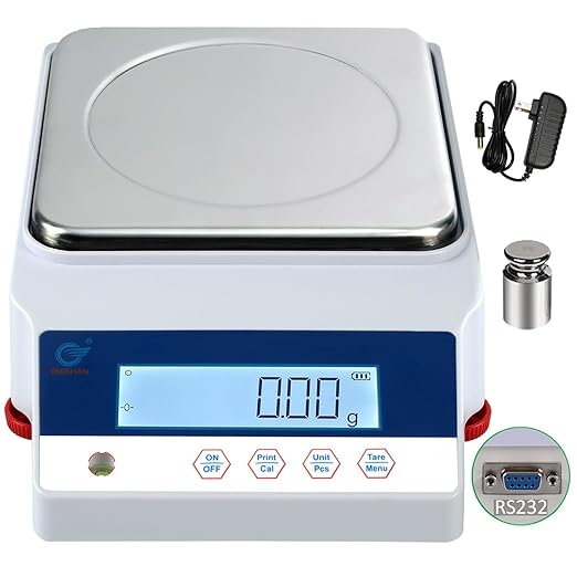 2000gx0.01g Lab Scale Digital Electronic Accurate Grams Scale Lab Analytical Balance Scale Laboratory Industrial Counting Scale Jewelry Weighing with Calibration Weight |for Lab, Industrial