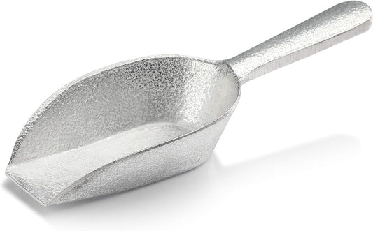 New Star Foodservice 34622 Cast Aluminum Flat Bottom Utility Scoop, 1oz, Extra Small Size, Silver (Hand Wash Only)