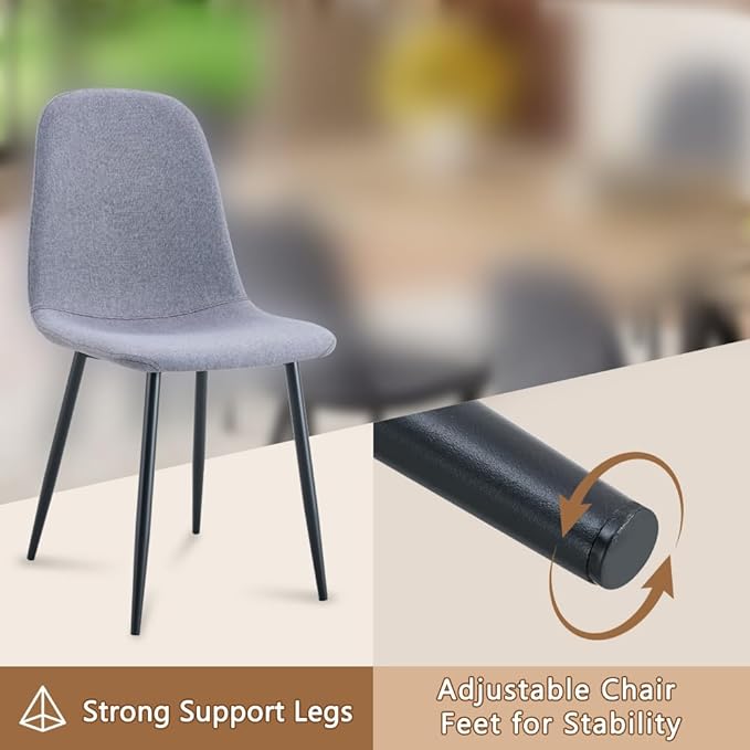 86.6" Dining Table Set for 10, Modern 11 Piece Wood Kitchen Table and Chairs Set, Large Rectangle Dining Table with 10 Linen Fabric Upholstered Chairs, Perfect for Family Gatherings and Dining Room