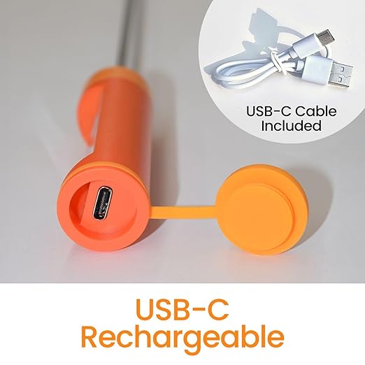 Candy & Meat Thermometer with Type-C Rechargeable Digital Instant Reading for Candy Making, BBQ, Deep Frying, & Liquids, 8" Long Probe,CT180-L