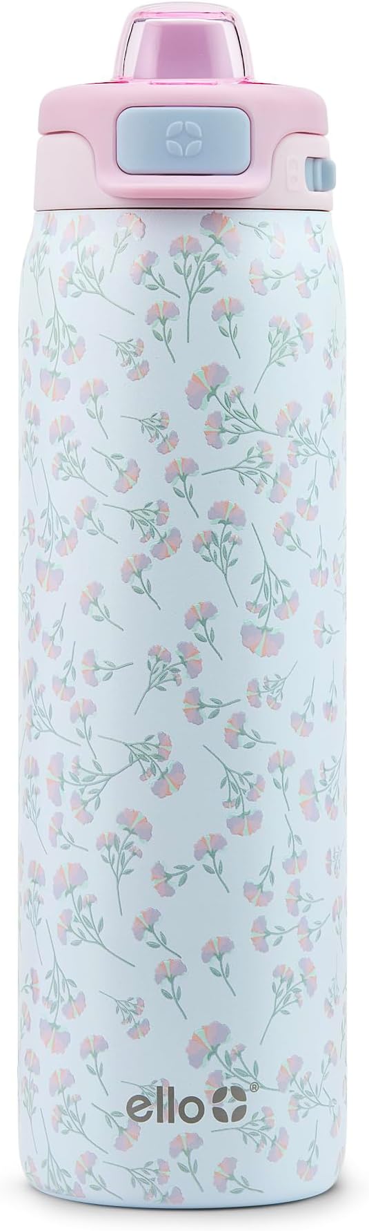 Ello Pop & Fill Stainless Steel Water Bottle with Quick Fill Technology, Double Walled Vacuum Insulated Metal, Leak Proof Locking Lid, Sip & Chug, BPA Free, Holiday Gift for Him Her, 22oz, 32oz, 40oz