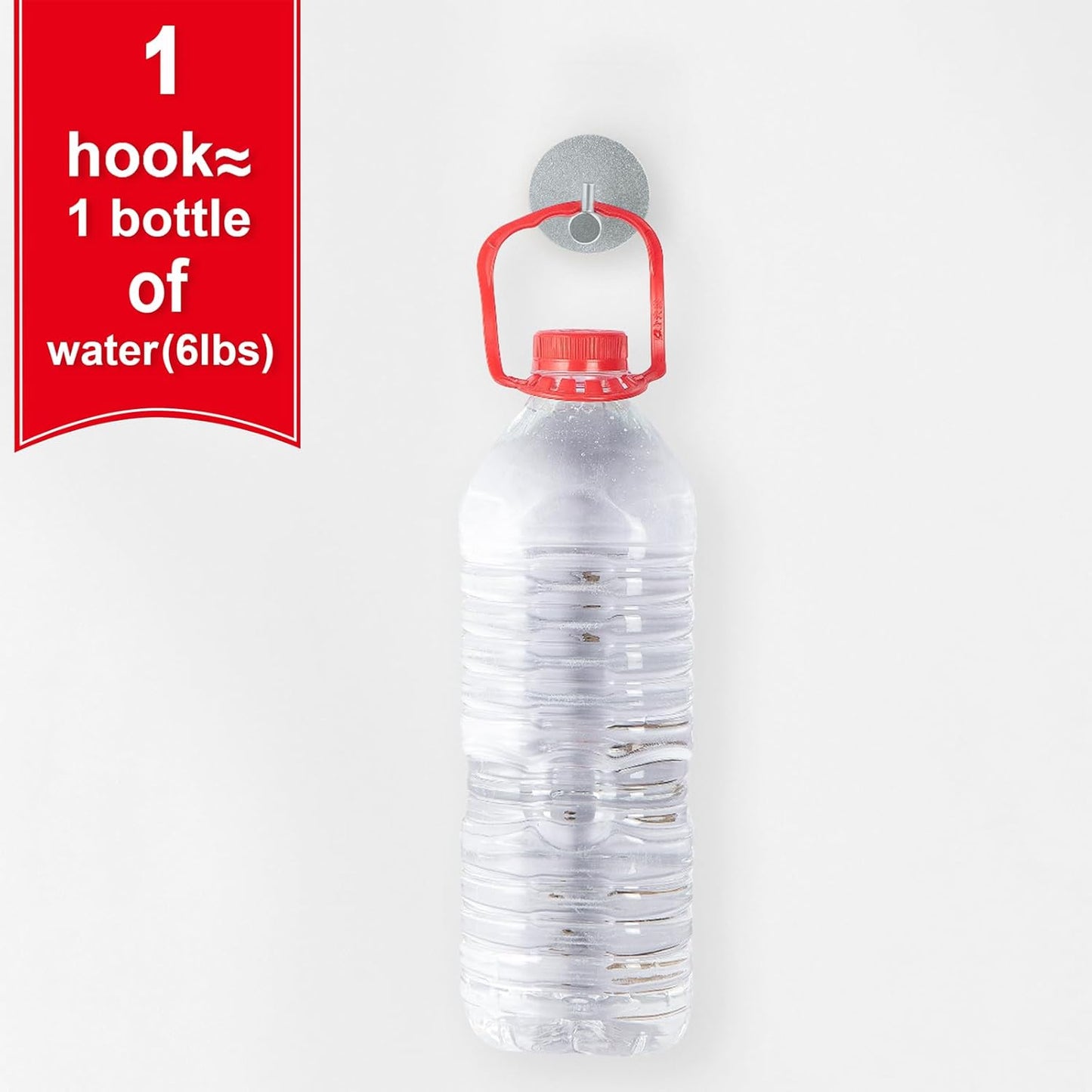 Aluminum Wall Hooks, No Drill Damage-Free Adhesive Hook, Product for Hanging Heavy Duty for Bathroom Kitchen Home (Single Round Sliver Hook, 4)