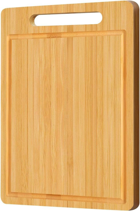 Bamboo Cutting Board, Wooden Cutting Boards for Kitchen, Wood Double Sided Food-Grade Chopping Board for Meat Cheese Vegetable (X-Large)