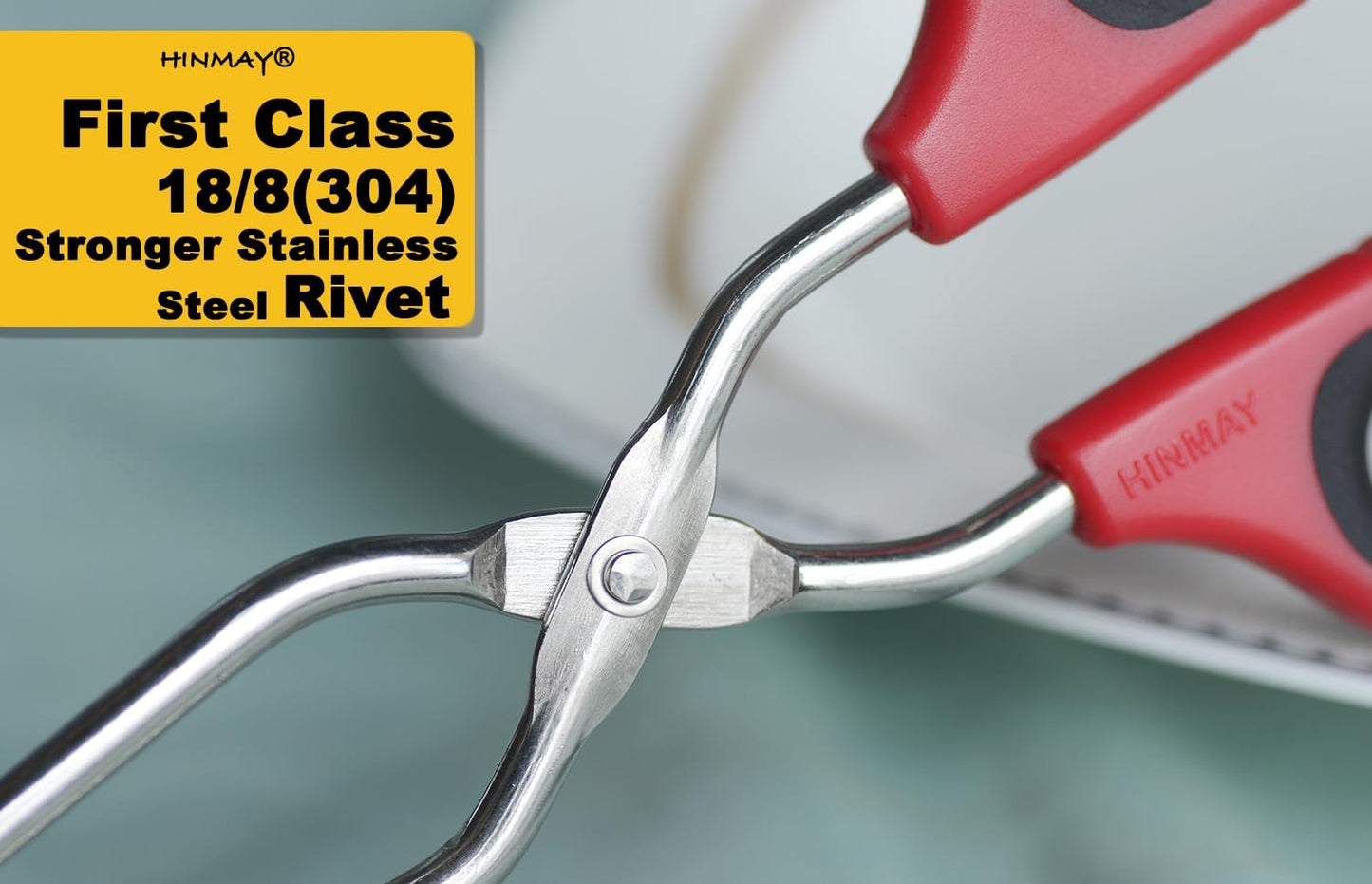 Extra Long Scissor Tongs 15-Inch Stainless Steel Barbecue Grilling Tongs