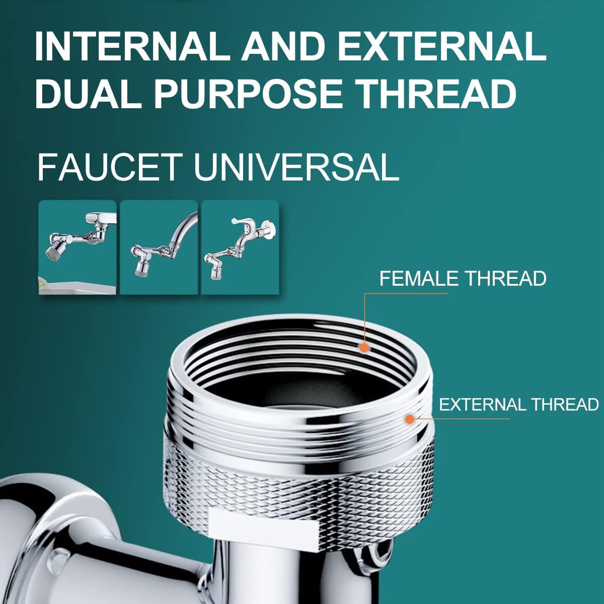 1080° Rotating Faucet Extender Aerator,Universal Splash Filter Faucet,1080 Big Angle Swivel Faucet Aerator Sink Face Wash Attachment with 2 Water Outlet Modes (With 2 Water Outlet Modes)