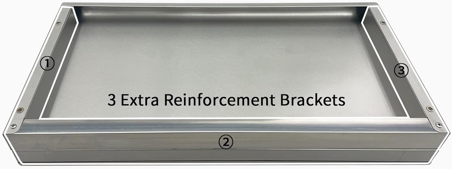 Stainless Steel Shelf 12"x24", Space-Saving Wall Mounted Shelving, 260lb Heavy Duty Steel Shelves with Easy-Clean Surface for Kitchen, Restaurant, Bar, Hotel (Commercial & Home Use)