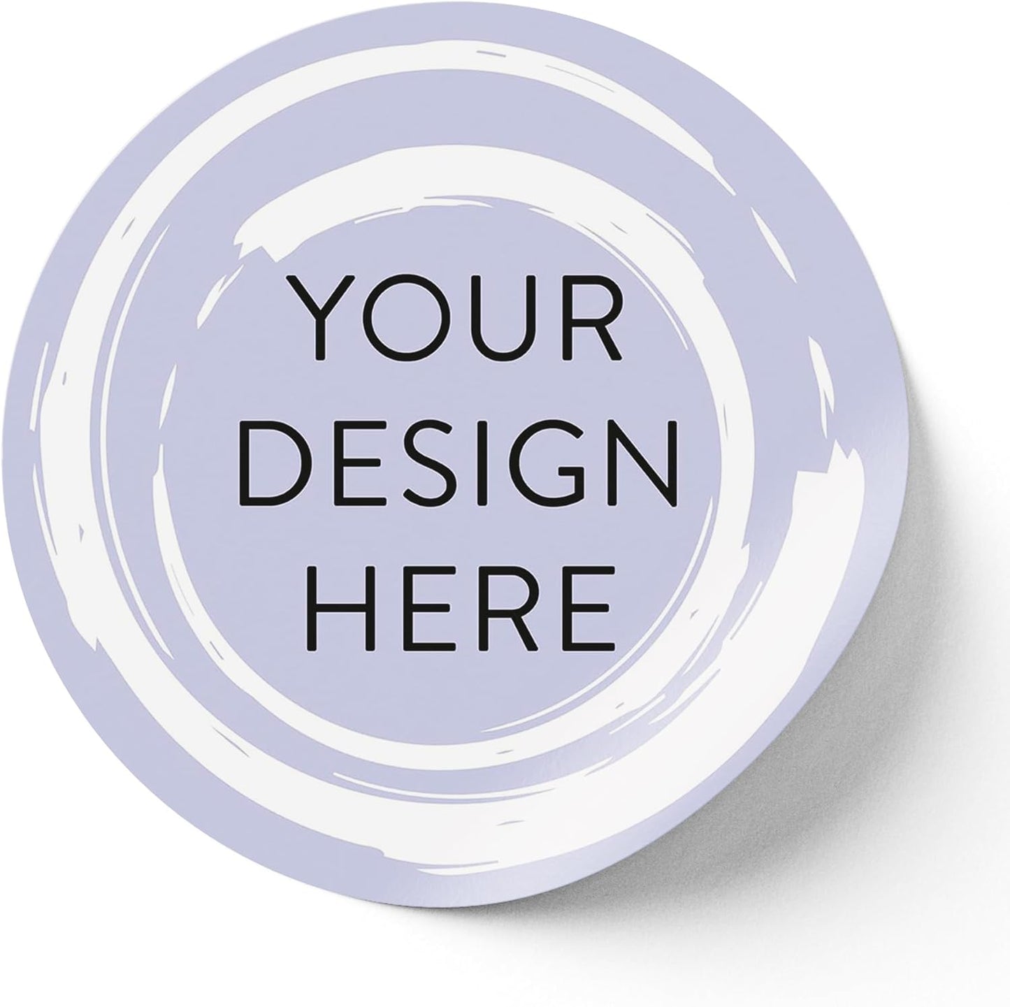 100 Custom Vinyl Stickers - Upload Your own Image, Text, Design, Logo - Personalized Logo Labels for Handmade, Packaging, Bottle, Jars, Candle, Brand Stickers (Lavender Swirls, 2x2)