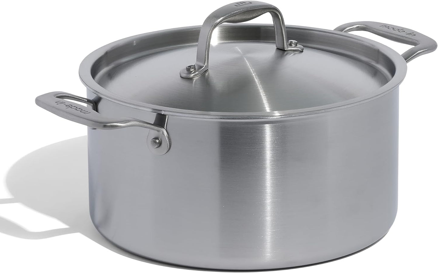 Made In Cookware - 6 Quart Stainless Steel Stock Pot With Lid - 5 Ply Stainless Clad - Professional Cookware - Crafted in Italy - Induction Compatible