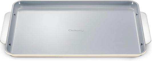 Caraway Non-Stick Ceramic Baking Sheet - Naturally Slick Ceramic Coating - Non-Toxic, PTFE & PFOA Free - Perfect for Baking, Roasting, and More - Large (18" x 13") - Cream