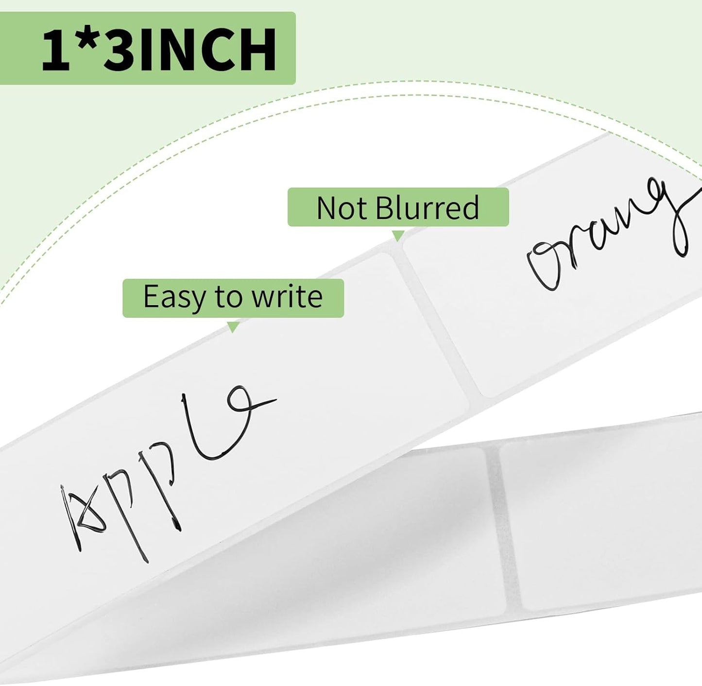 2000Pcs Removable Freezer Labels,1 x 3 Inch Blank Food Labels for Food Containers Jars Waterproof Oil Freezer Tape to Write On Easy Clean No Residue
