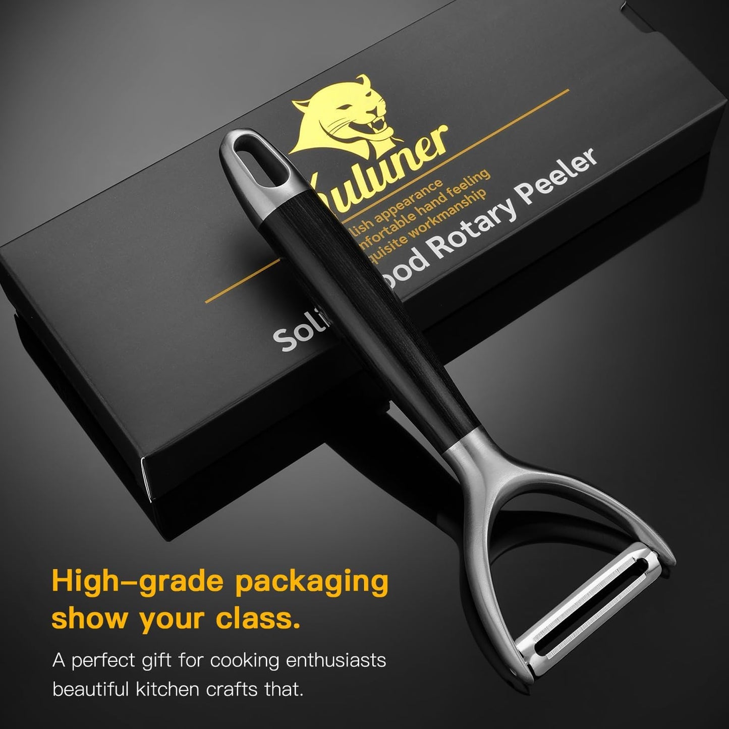 304 Stainless Steel Multi-Function Kitchen Peeler - With Solid Wood Handle, Sharp & Durable Blade, Effortlessly Peels Vegetables and Fruits, Essential Kitchen Tool