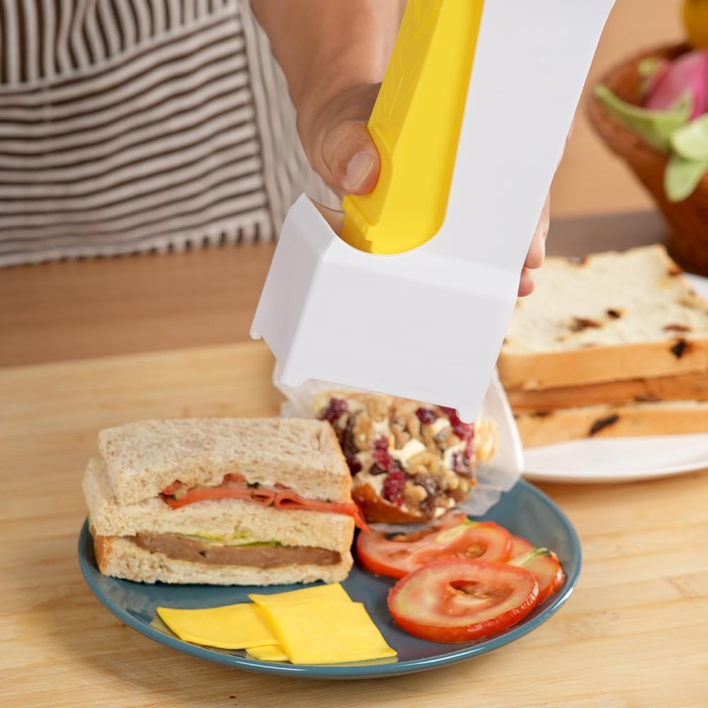 Butter Cutter, One-Click Butter Cutter,2025 NEW Single-Stick Butter Cutter, Butter Dispenser with Stainless Steel Blade and Storage Case for Quickly Making Bread, Cakes, Breakfast (2PCS)