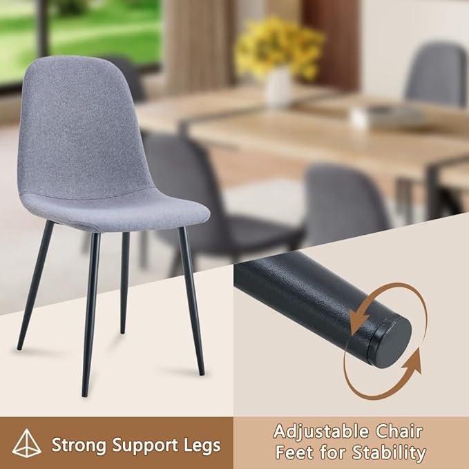 86.6" Dining Table Set for 8, Modern 9 Piece Wood Kitchen Table and Chairs Set, Rectangle Dining Room Table with 8 PU Leather Upholstered Chairs, Ideal for Home, Kitchen, or Apartment Dining