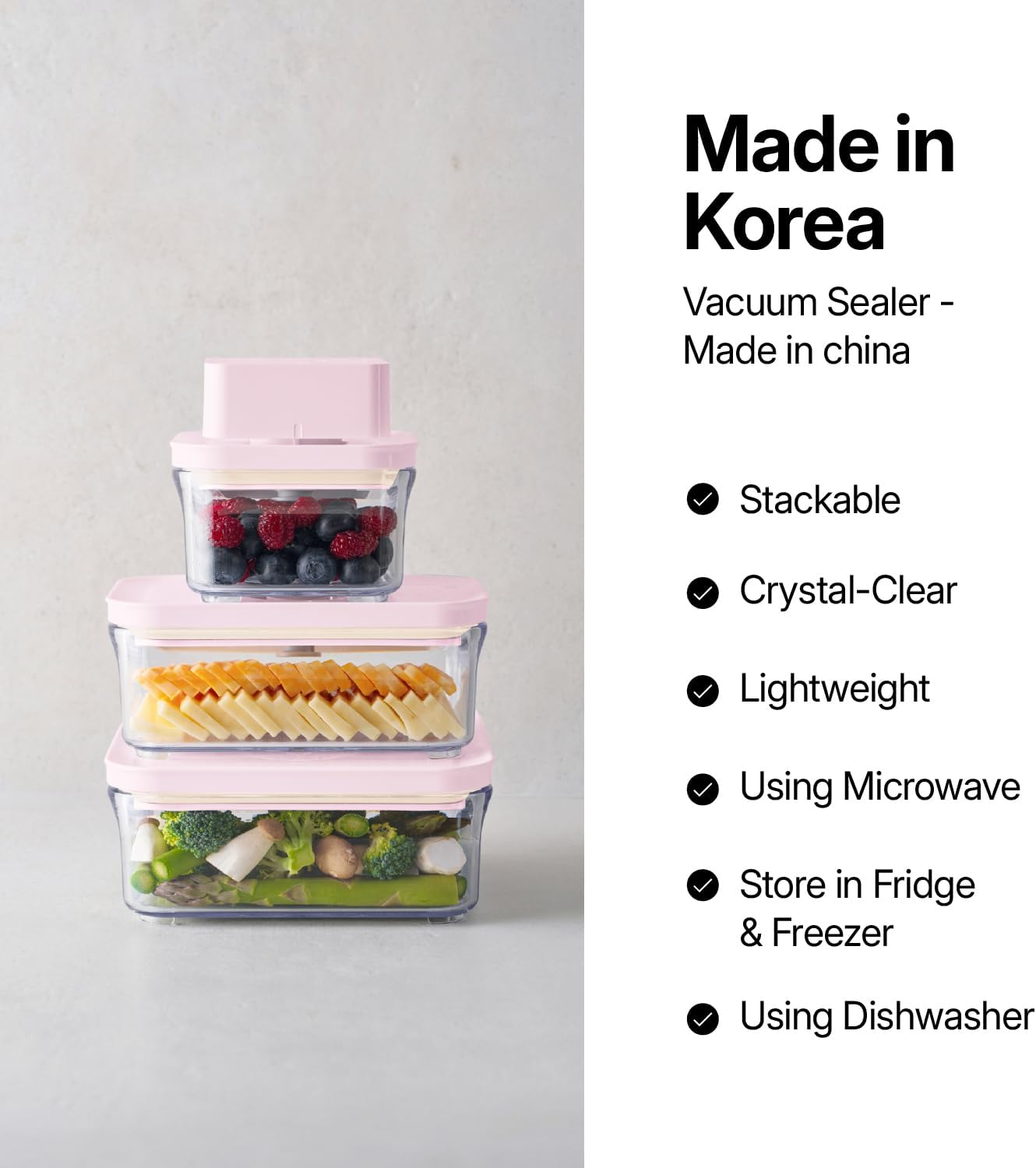 Premium Airtight Food Storage Containers ROSE Rectangular 1.06qt 2P/SET, Patented Double Silicone Lining, 100% Leak Proof, BPA-FREE